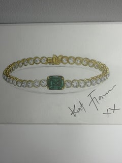 Kat Florence 1.92ct Russian Emerald Bracelet with D Flawless Diamonds
