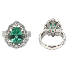 Kat Florence 2.33ct Neon Paraiba Tourmaline Diamond Ring