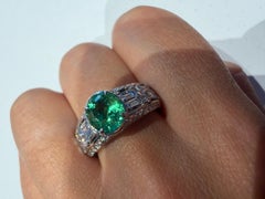 Kat Florence 2.33ct Neon Paraiba Tourmaline Diamond Ring in 18k Gold