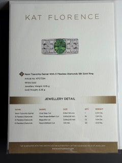 Kat Florence 2.44ct Tsavorite Garnet Diamond Ring in 18k Gold