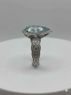 Kat Florence 7.23ct Pear-Cut Mozambique Paraiba Tourmaline & Pavé Diamonds