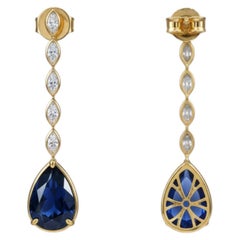 Kat Florence Madagascar Iolite Earrings 18.8ct with D Flawless Diamonds