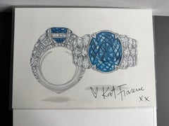 Kat Florence Paraíba Tourmaline Ring with 7.18ct Mozambique Crystal & Diamonds