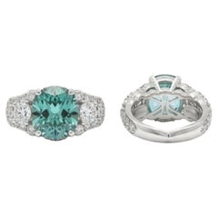 Kat Florence Paraíba Tourmaline Ring with 7.18ct Mozambique Crystal & Diamonds