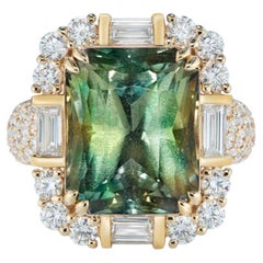 Kat Florence Schiller Sheen Sapphire Cocktail Ring 12.2 ct – Unheated Africa