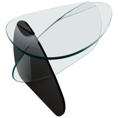 Auf Lager in Los Angeles:: Kat Glastisch entworfen von Karim Rashid:: hergestellt in Italien