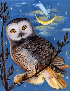 Evening Owl & Bunny Moon