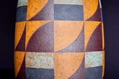 Lampe de table Kat & Roger avec base en céramique peinte à la main, États-Unis