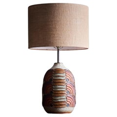 Kat & Roger Table Lamp with hand-crafted and hand-painted ceramic base, USA