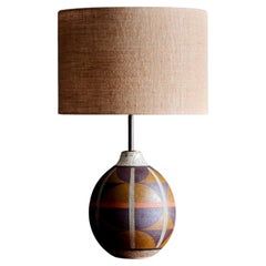 Kat & Roger Table Lamp with hand-crafted and hand-painted ceramic base, USA