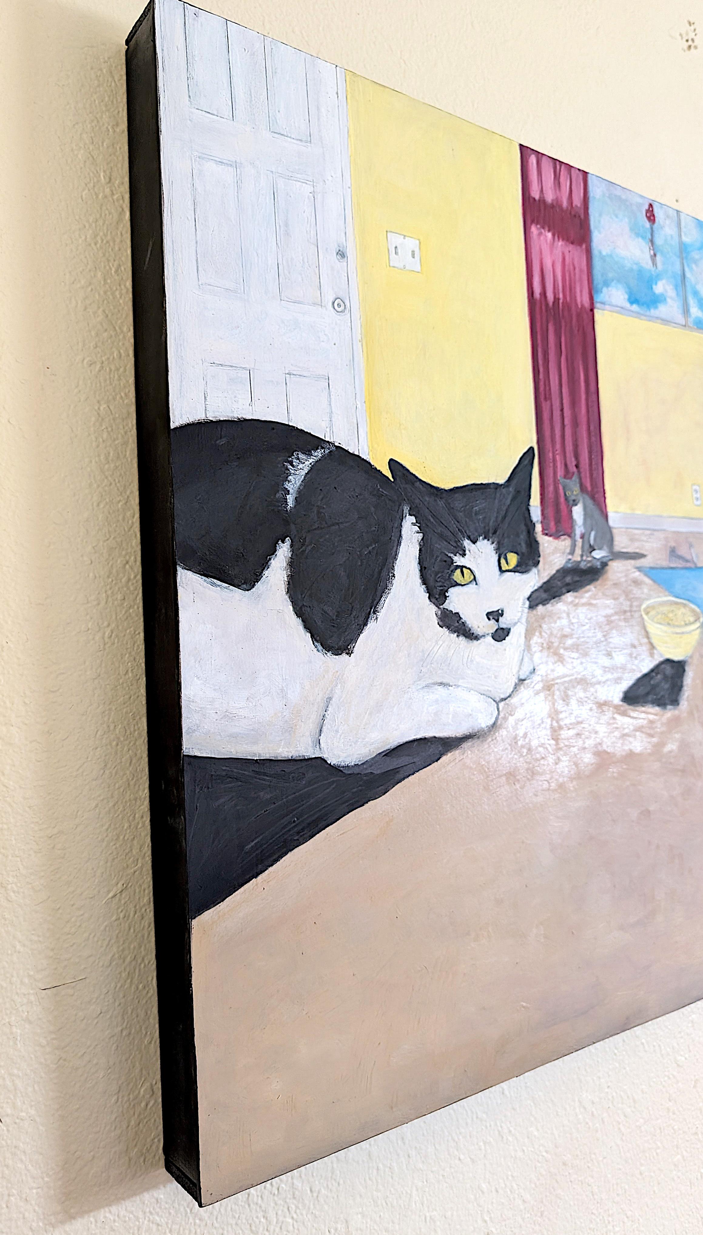 Völlig friedlich, Ölgemälde (Surrealismus), Art, von Kat Silver