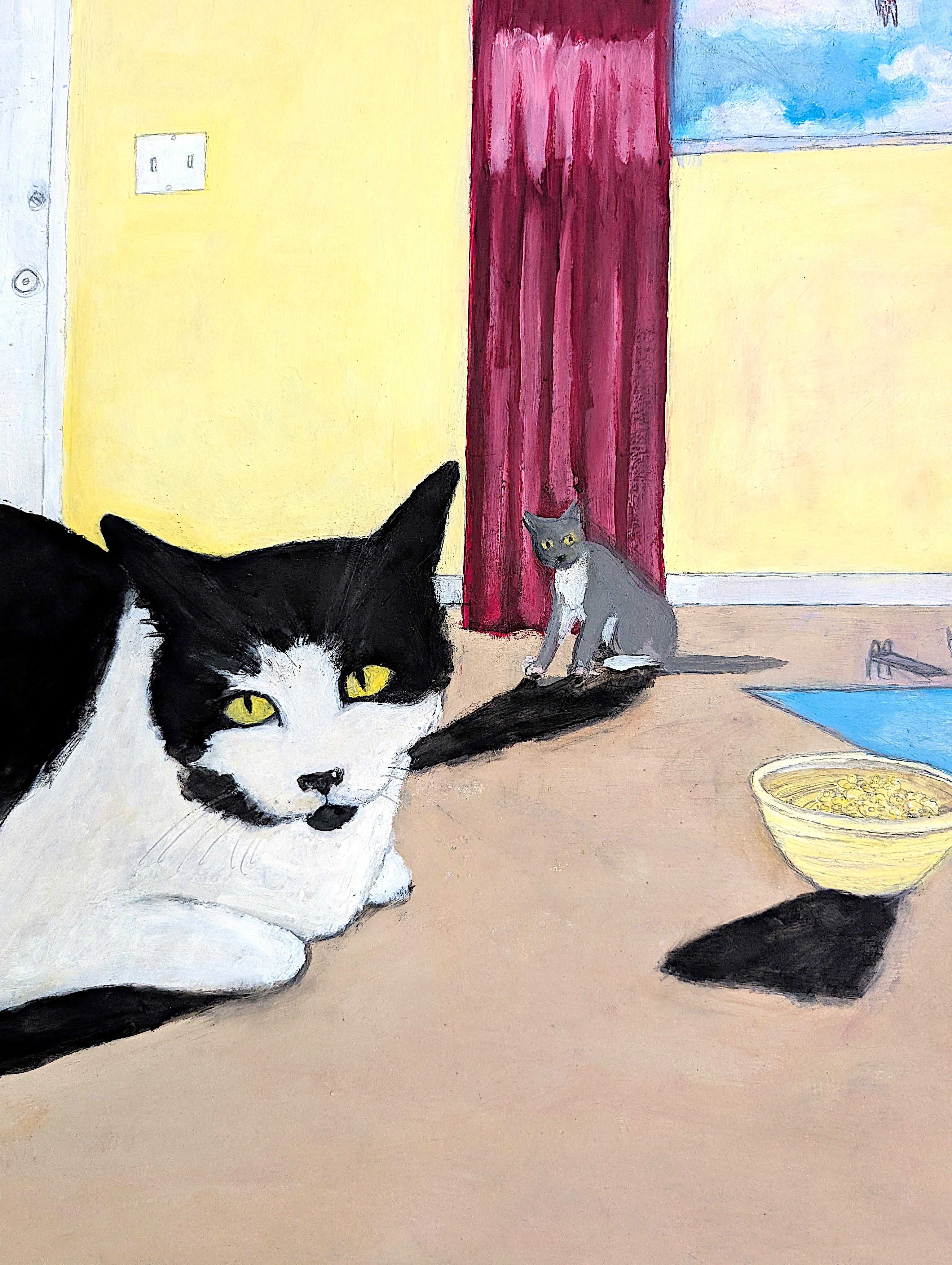 Völlig friedlich, Ölgemälde im Angebot 1