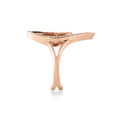 KATA 18k Rose Gold Statement Diamond Encrusted Kali Spear Dress Ring
