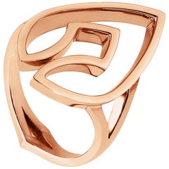 Kata 18k Rose Statement Sculptural Gold Kali Spear Dress Ring