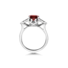 Kata 18k White Gold Mozambique Garnet Dress Ring