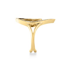 Kata 18K Yellow Gold Statement Diamond Encrusted Kali Spear Dress Ring