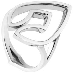 Kata Platinum Statement Sculptural Kali Spear Dress Ring