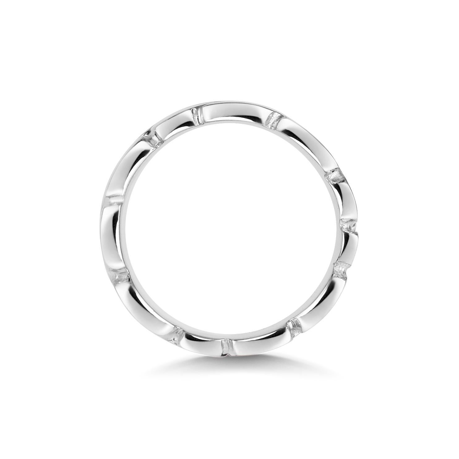 Kata Seth Modern Unisex 9 Carat White Gold 10 Grams Band In New Condition For Sale In London, GB