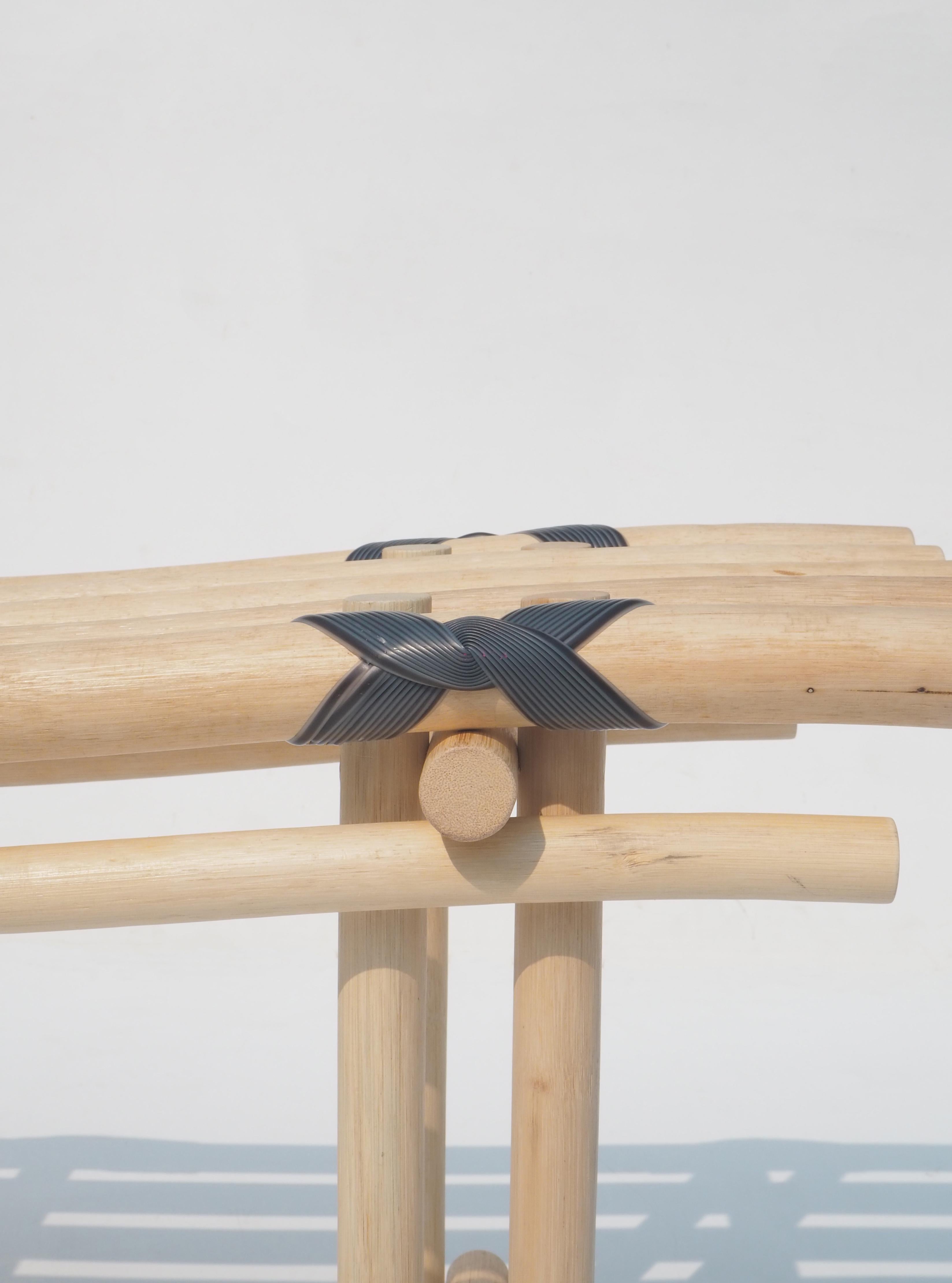 Kata

Kata bench was inspired by Japanese culture. Taking in the whole structure from frontal view, the outline speaks of ancient temple gates. The translucent plastic knot finishing detail is reminiscent of Japanese knot techniques as seen in