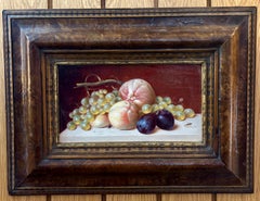 20th Century Still Life of fruits and insects on a ledge
