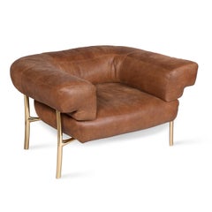 Katana Tobacco Armchair By Paolo Rizzato