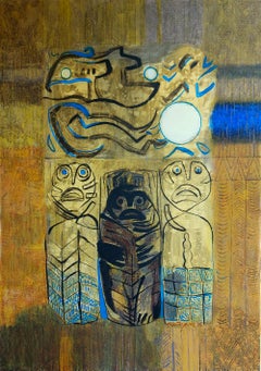 'Ídolos olvidados X, ' de Katarina Dordevic, Pintura acrílica sobre lienzo