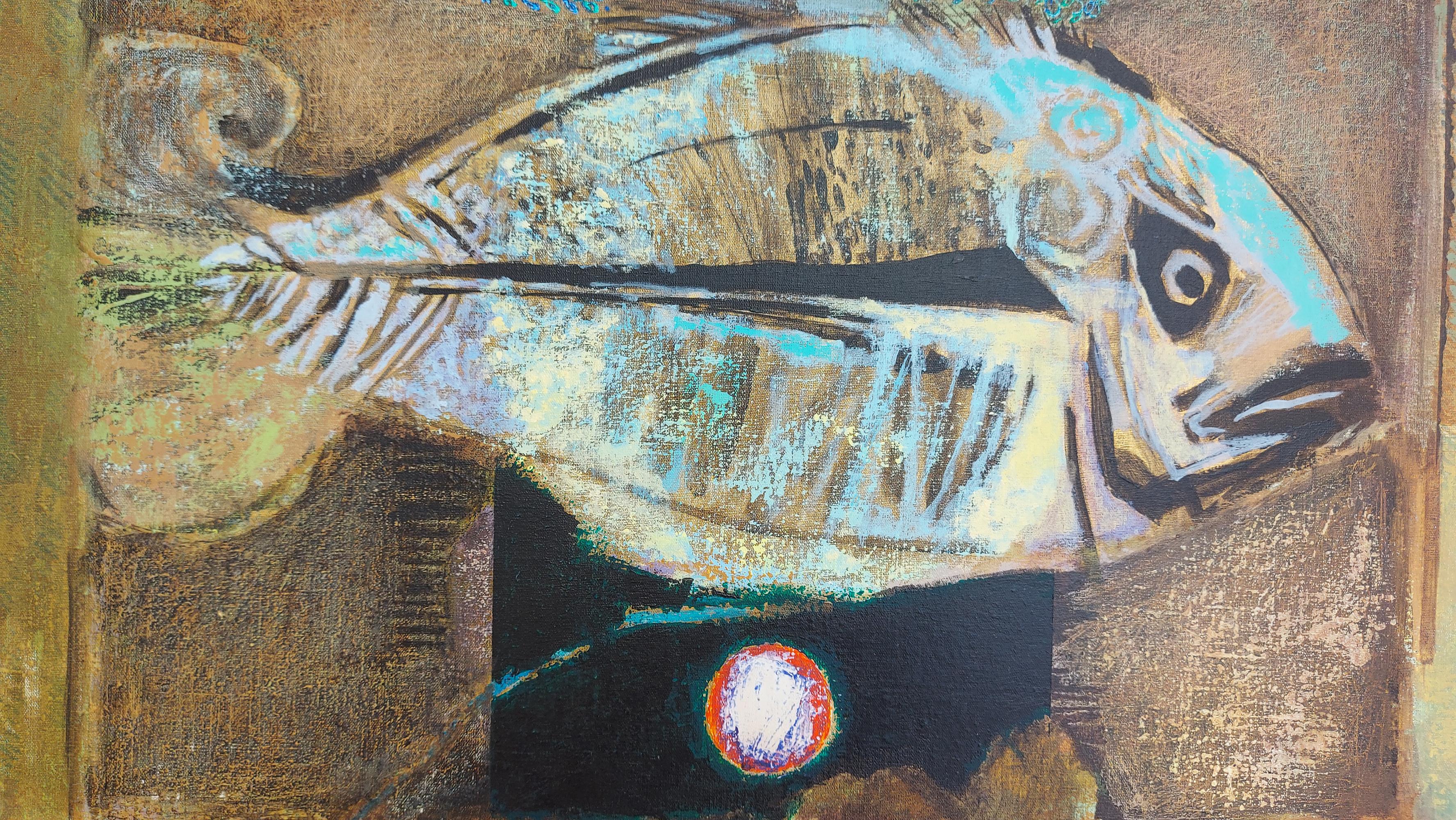 Adoración de la Luna', de Katrina Dordevic, Pintura acrílica sobre lienzo - Painting de Katarina Dordevic 