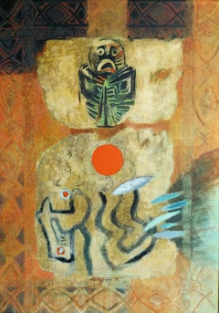 „Worship of the Sun“ von Katarina Dordevic; 40" x 28", Acryl auf Leinwand, 2003