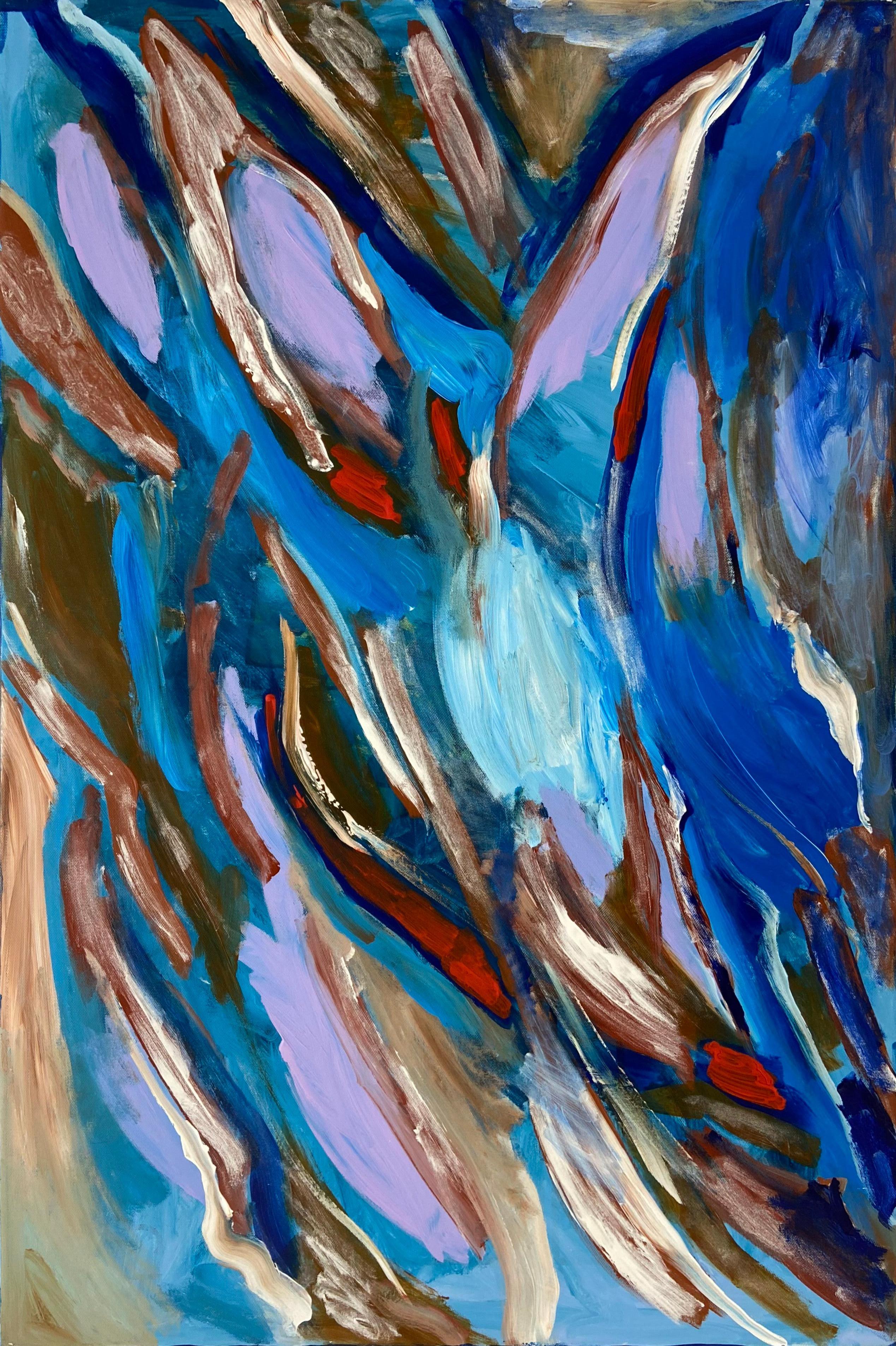 4 saisons - Expressionnisme abstrait Painting par Katarina Joys