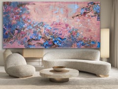 fiori astratti rosa  pittura