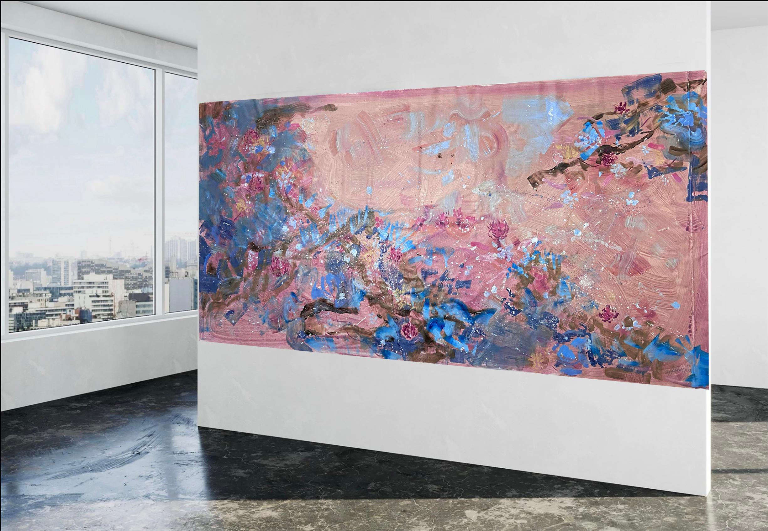 Unico nel suo genere.
extra large
Il dipinto viene spedito arrotolato, non incorniciato
Dimensioni del dipinto: 100x220cm (dimensioni originali 110x228cm)

Le opere di Katarina si trovano nelle collezioni private di Lussemburgo, Copenhagen, Palm