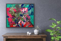abstract flowers stillife painting