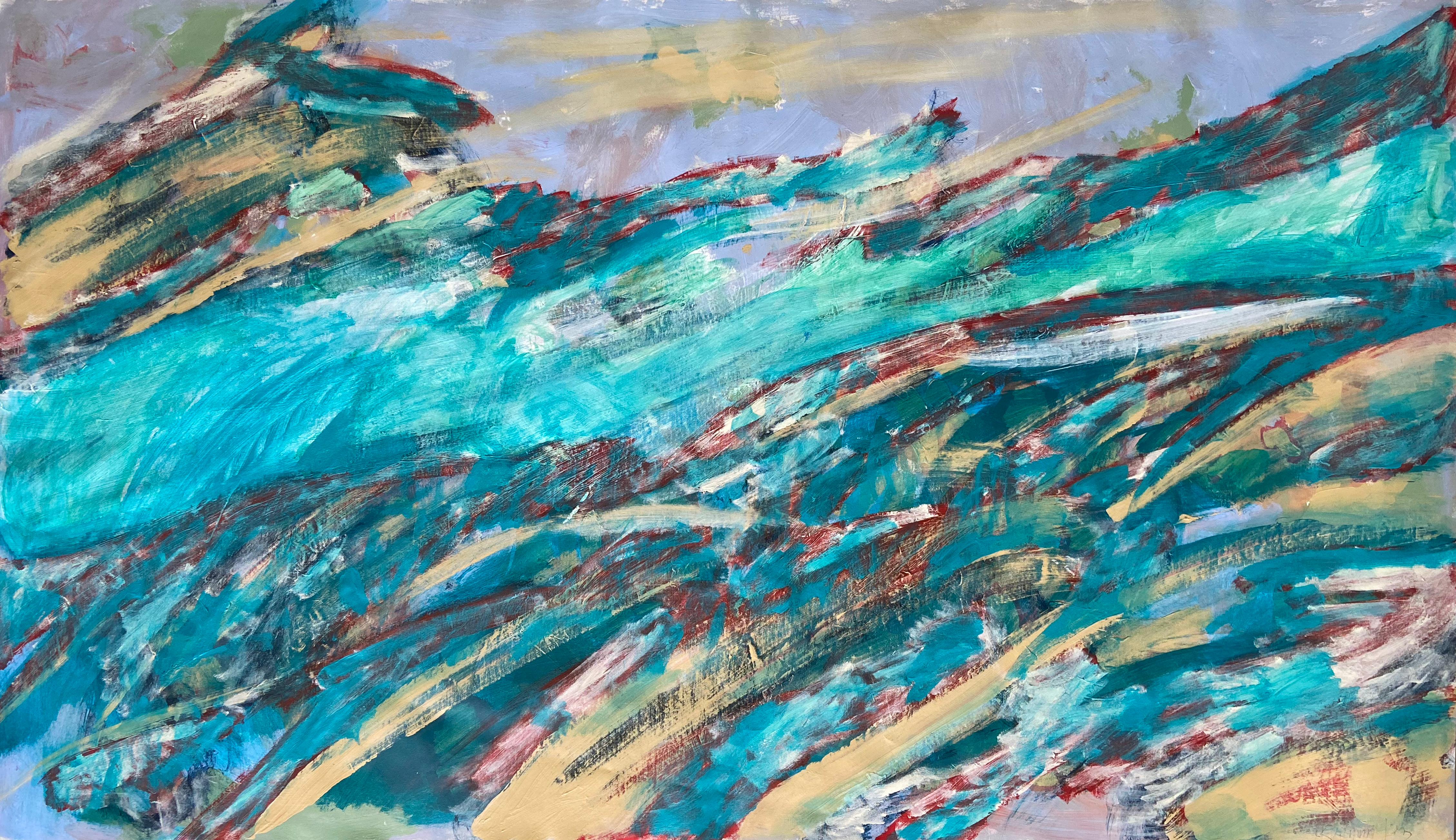 Abstrakte Landschaft – Painting von Katarina Joys