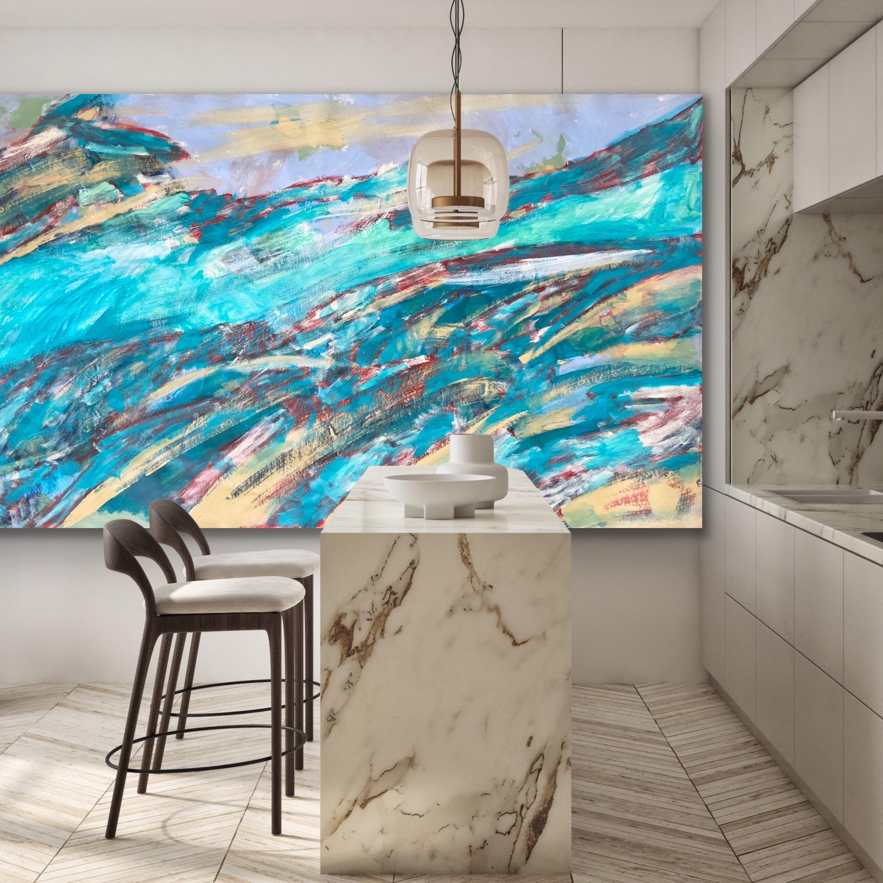Abstrakte Landschaft im Angebot 3