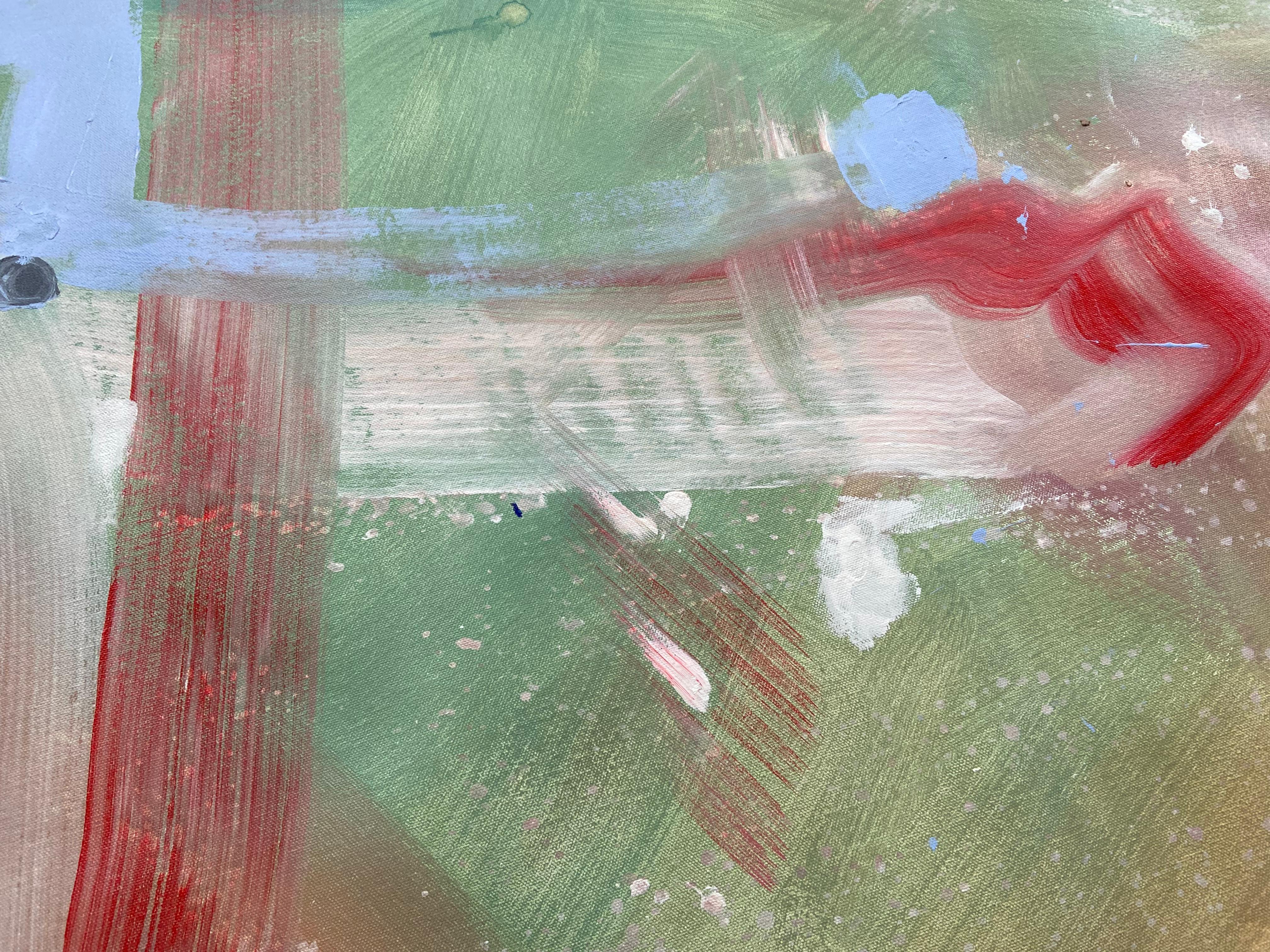Peinture abstraite rouge en vente 4