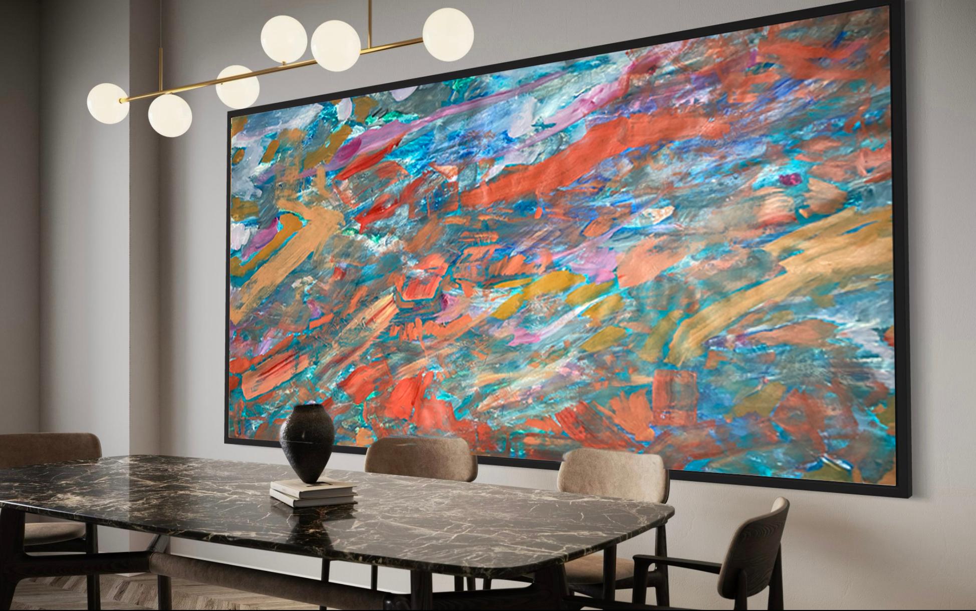 Katarina Joys Abstract Painting – Azure Strata