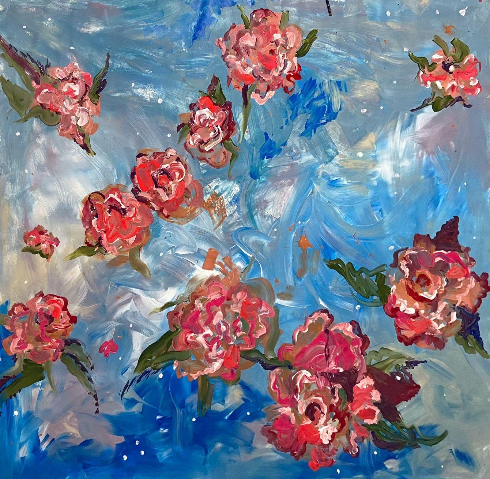 Blooming Ether - Painting by Katarina Joys