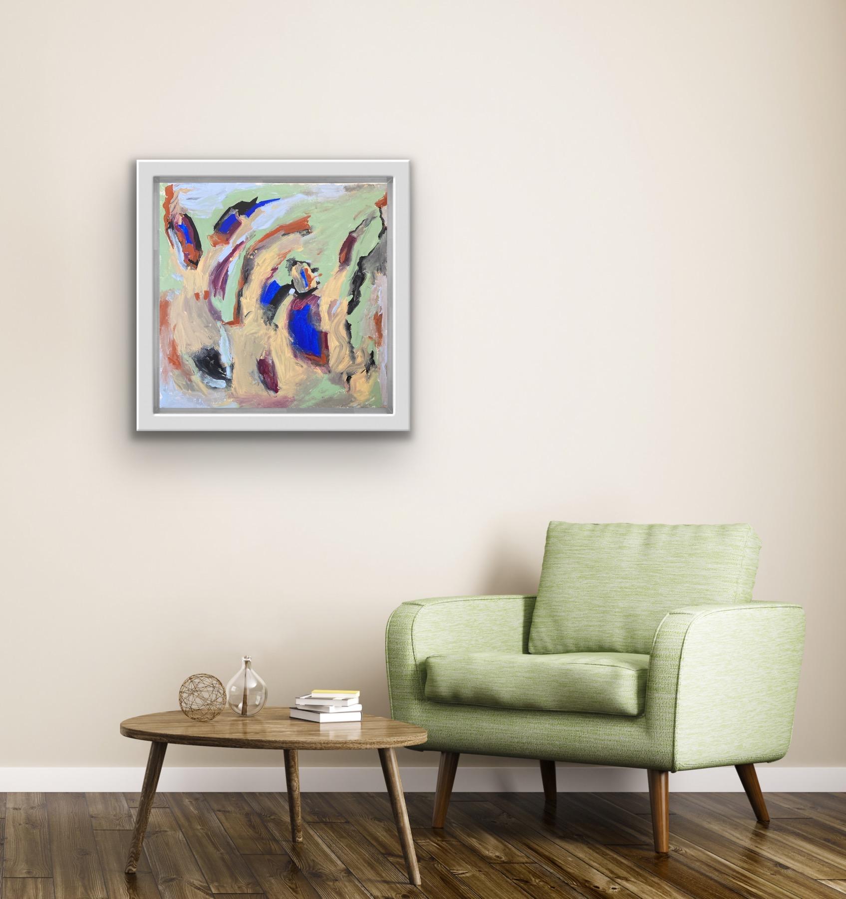 Blauer Hermes (Abstrakter Expressionismus), Painting, von Katarina Joys