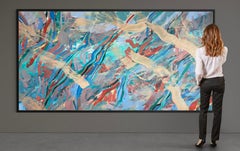 Coastal Equilibrium: Abstract Expressionist Oil and Acrylic Painting