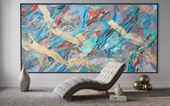 Coastal Equilibrium: Abstract Expressionist Oil and Acrylic Painting