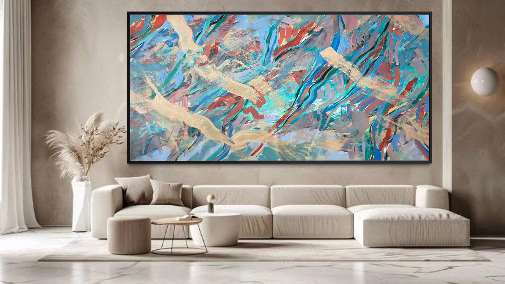 Katarina Joys Landscape Painting – Gleichgewicht an der Küste