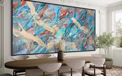 Équilibre côtier : peintures à l'huile et à l'acrylique d'inspiration expressionniste abstraite