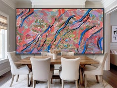 Estasi pittura arte astratta rosa