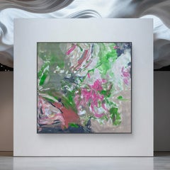 Ecstatic Flourishing: Abstract Impressionist Oil & Acrylic Painting