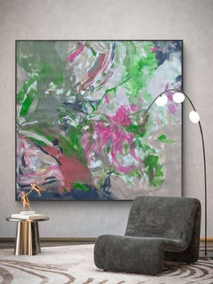 Ecstatic Flourishing: Abstract Impressionist Oil & Acrylic Painting