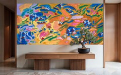 Emanación: Pintura acrílica expresionista abstracta sobre lienzo