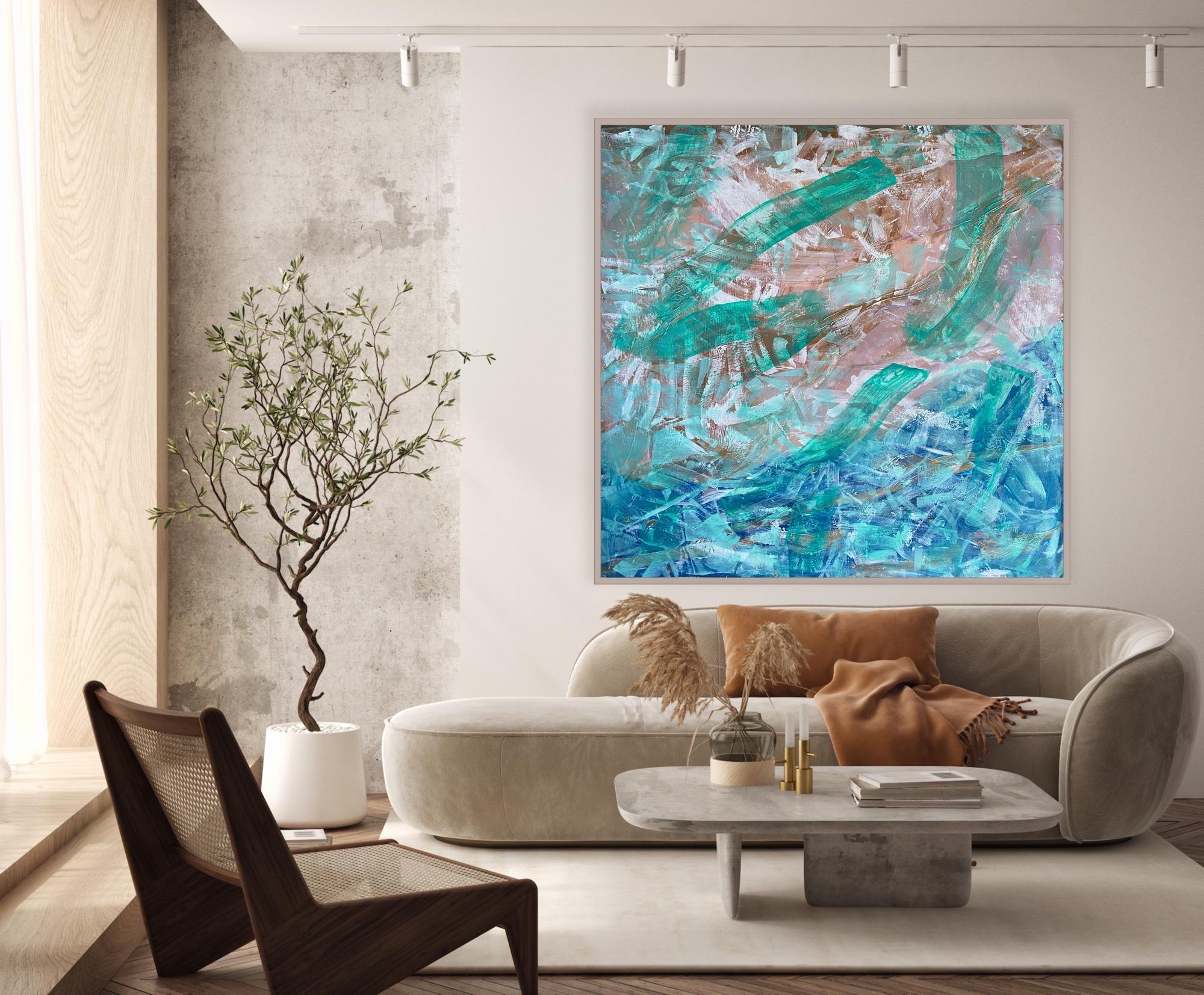 Katarina Joys Abstract Painting - Emerald Coast