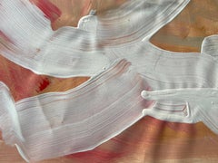 Peinture expressionniste abstraite « Eternal », huile et acrylique sur toile, format XXL