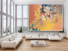 Pittura astratta su tela Eternity, olio e acrilico XXL
