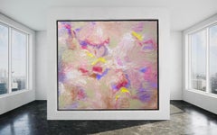 Pintura expresionista abstracta «Eternity», óleo y acrílico sobre lienzo, tamaño XXL